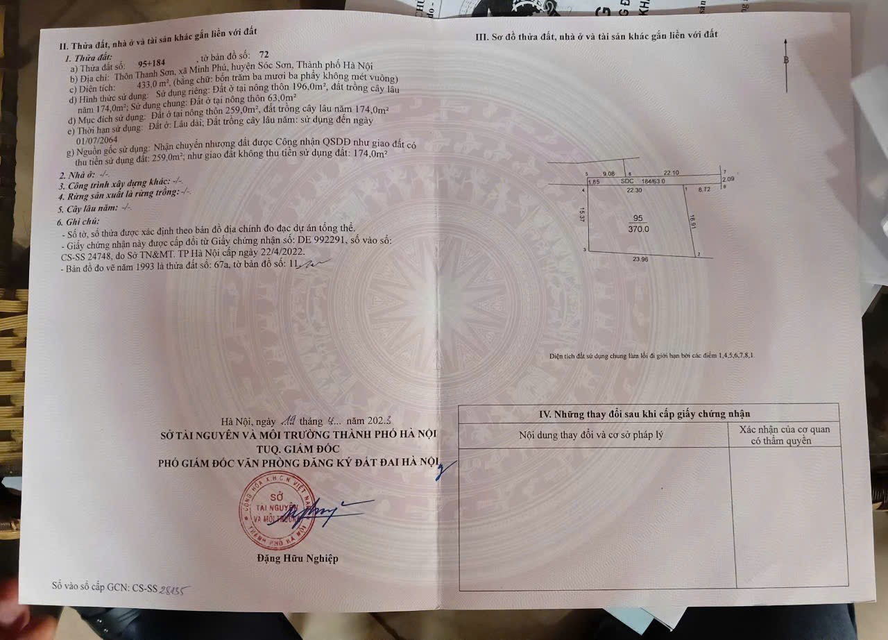 Bán siêu phẩm phân lô tại minh phú sóc sơn