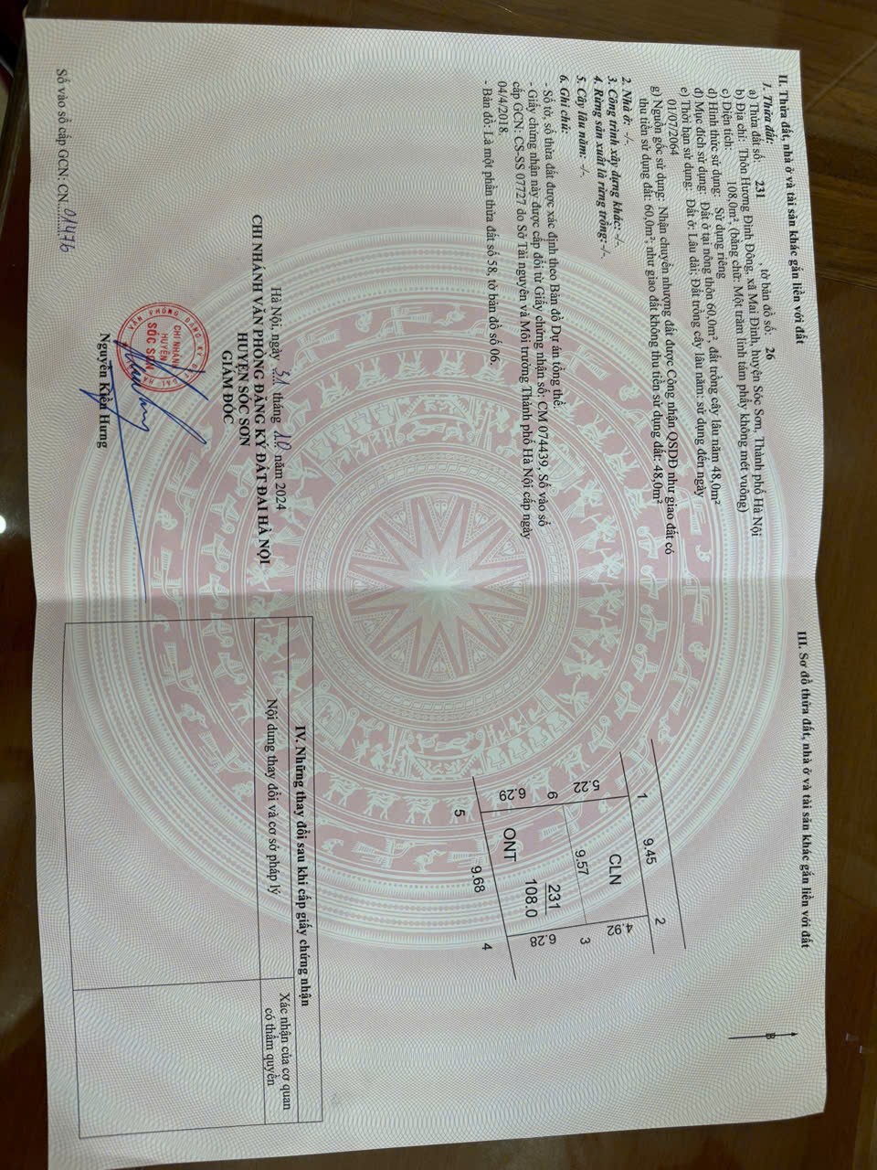Lô đất giá hợp lý nhất hương đình sóc sơn