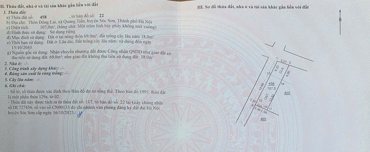 Bán đất tặng nhà tại Đông sơn sóc sơn